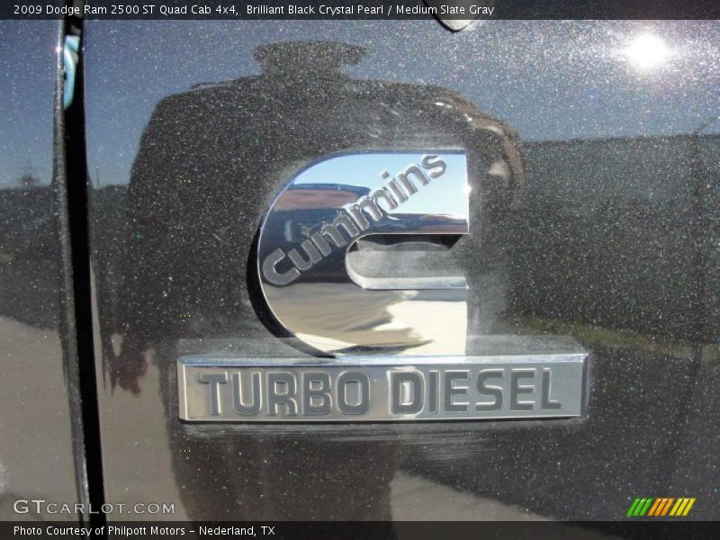 Brilliant Black Crystal Pearl / Medium Slate Gray 2009 Dodge Ram 2500 ST Quad Cab 4x4