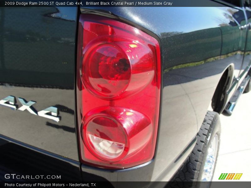 Brilliant Black Crystal Pearl / Medium Slate Gray 2009 Dodge Ram 2500 ST Quad Cab 4x4