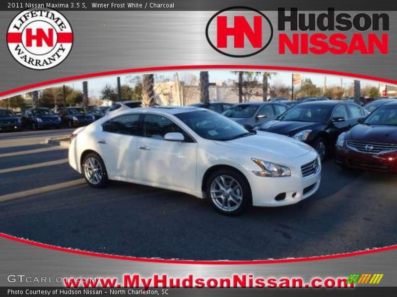 Winter Frost White / Charcoal 2011 Nissan Maxima 3.5 S