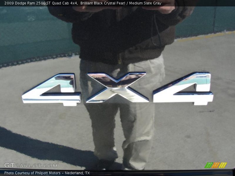 Brilliant Black Crystal Pearl / Medium Slate Gray 2009 Dodge Ram 2500 ST Quad Cab 4x4
