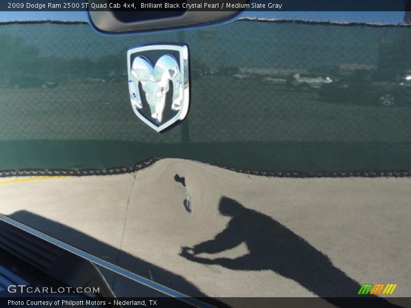 Brilliant Black Crystal Pearl / Medium Slate Gray 2009 Dodge Ram 2500 ST Quad Cab 4x4