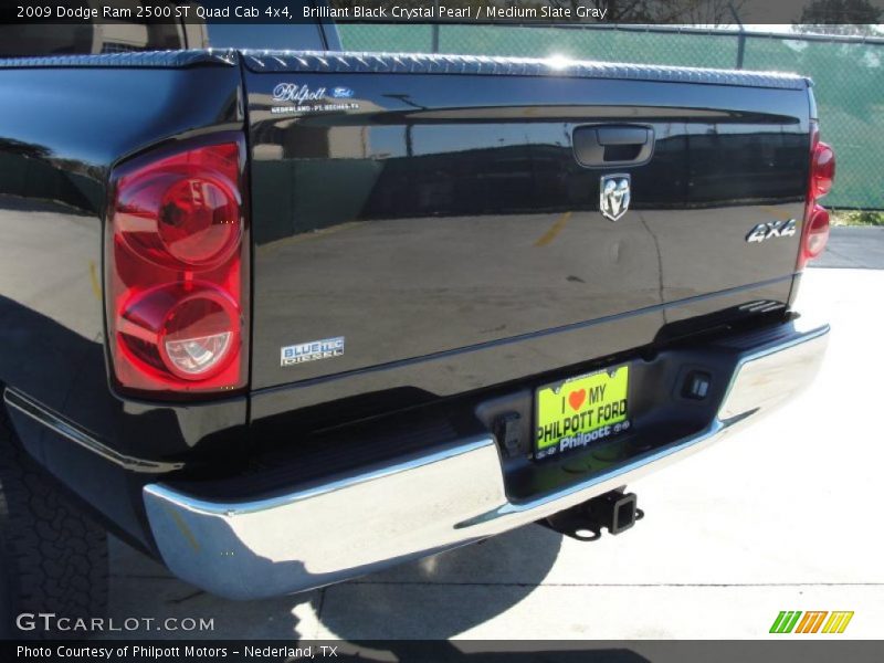 Brilliant Black Crystal Pearl / Medium Slate Gray 2009 Dodge Ram 2500 ST Quad Cab 4x4