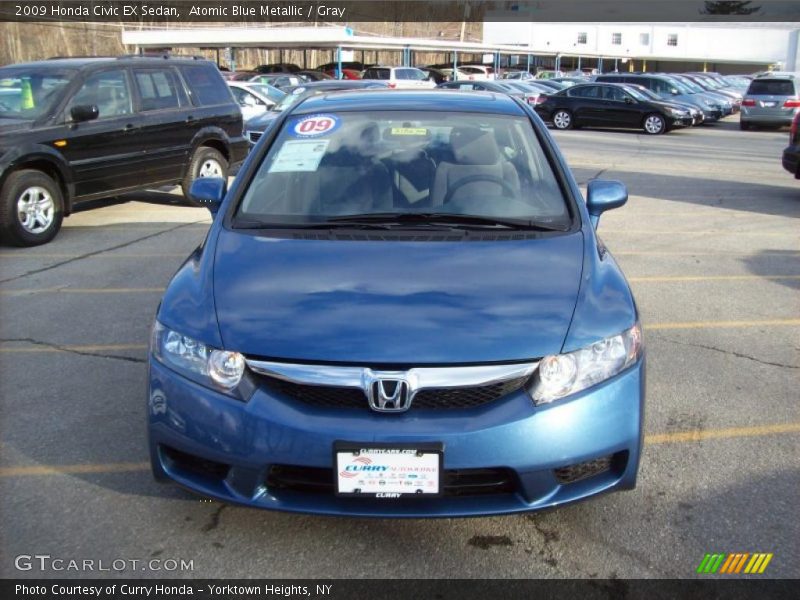 Atomic Blue Metallic / Gray 2009 Honda Civic EX Sedan