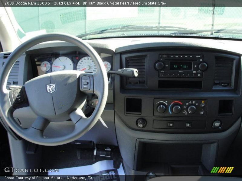 Brilliant Black Crystal Pearl / Medium Slate Gray 2009 Dodge Ram 2500 ST Quad Cab 4x4