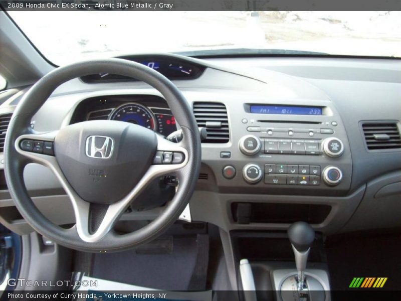 Atomic Blue Metallic / Gray 2009 Honda Civic EX Sedan