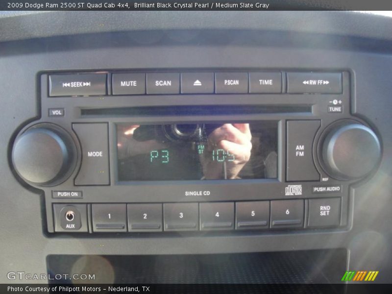 Brilliant Black Crystal Pearl / Medium Slate Gray 2009 Dodge Ram 2500 ST Quad Cab 4x4