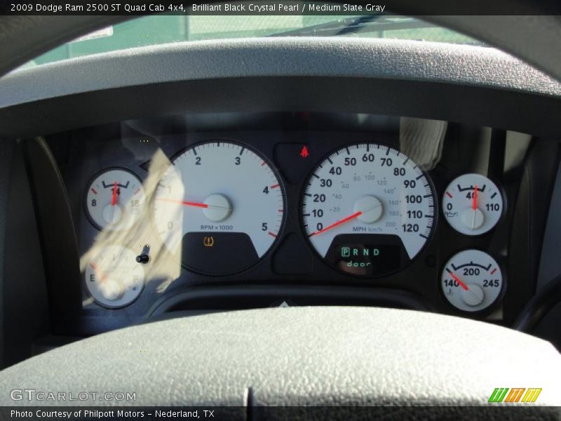 Brilliant Black Crystal Pearl / Medium Slate Gray 2009 Dodge Ram 2500 ST Quad Cab 4x4