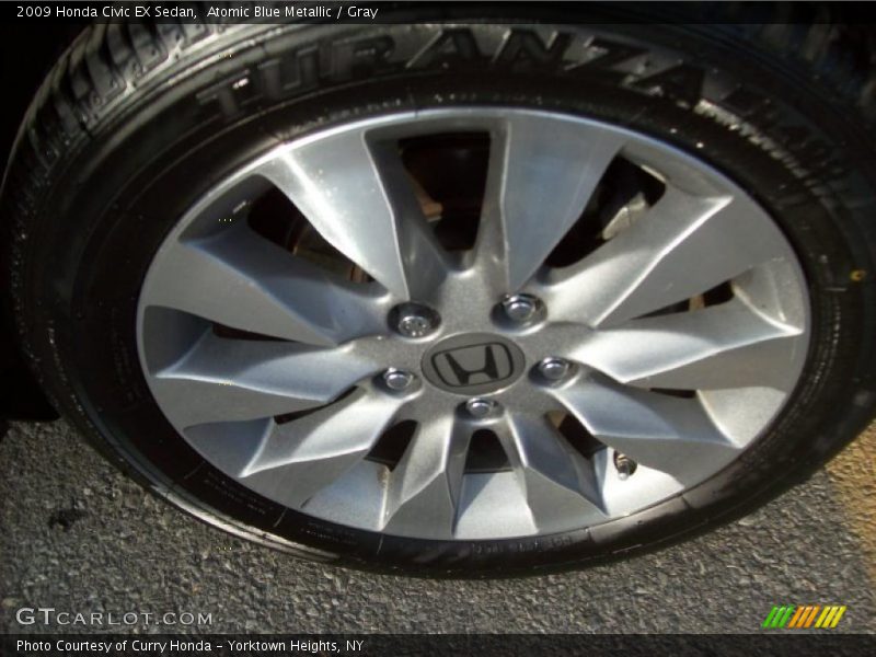 Atomic Blue Metallic / Gray 2009 Honda Civic EX Sedan