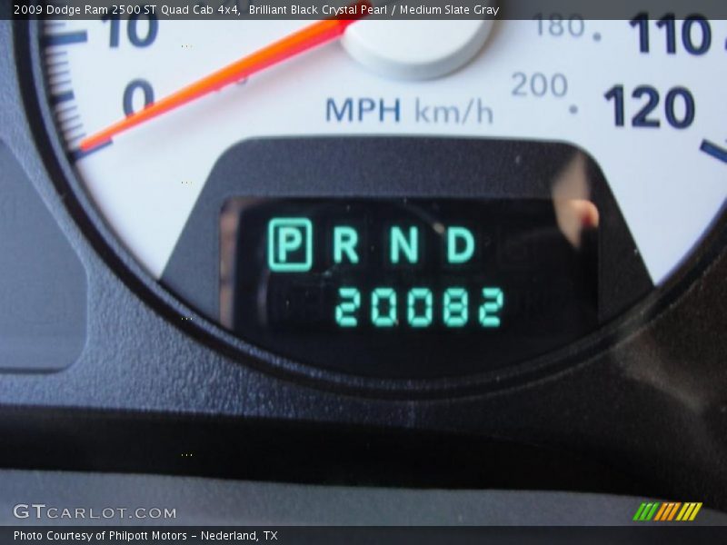 Brilliant Black Crystal Pearl / Medium Slate Gray 2009 Dodge Ram 2500 ST Quad Cab 4x4