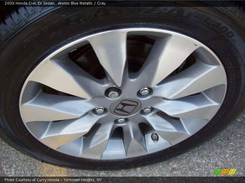 Atomic Blue Metallic / Gray 2009 Honda Civic EX Sedan