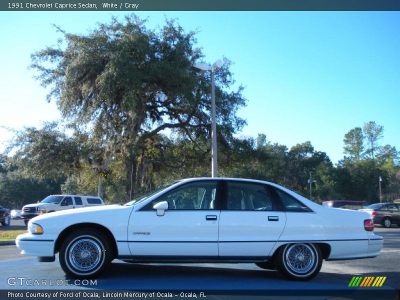 White / Gray 1991 Chevrolet Caprice Sedan