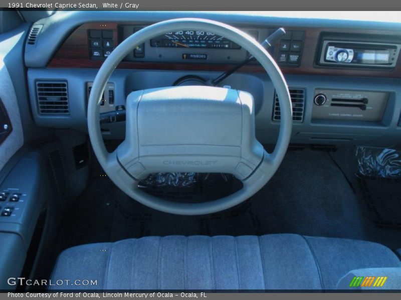 White / Gray 1991 Chevrolet Caprice Sedan