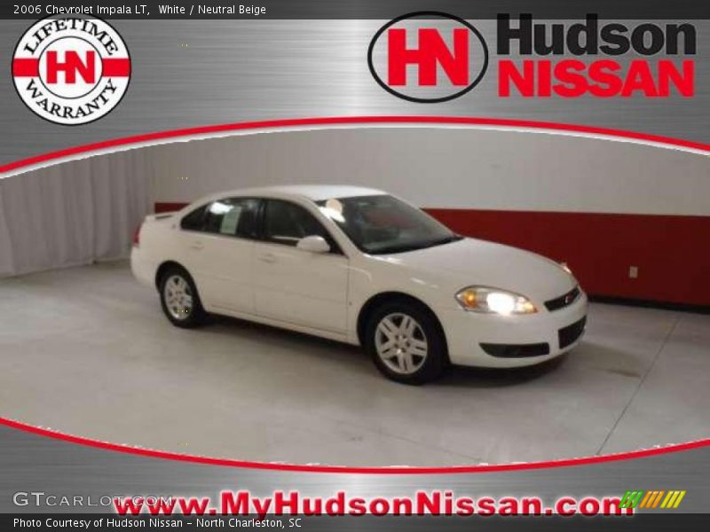 White / Neutral Beige 2006 Chevrolet Impala LT