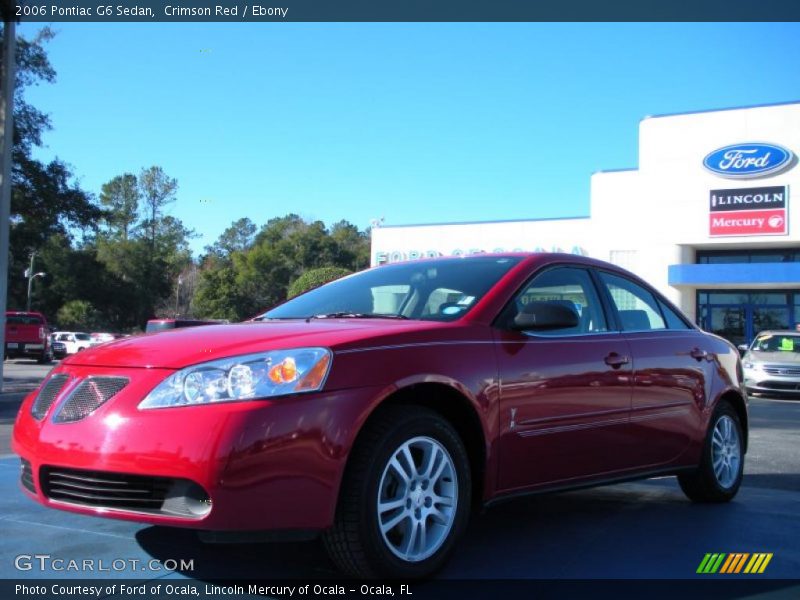 Crimson Red / Ebony 2006 Pontiac G6 Sedan