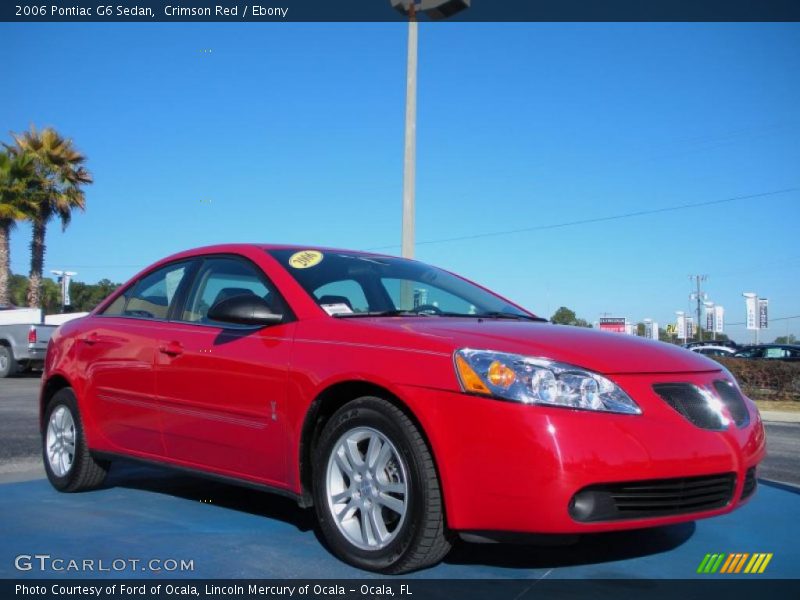 Crimson Red / Ebony 2006 Pontiac G6 Sedan