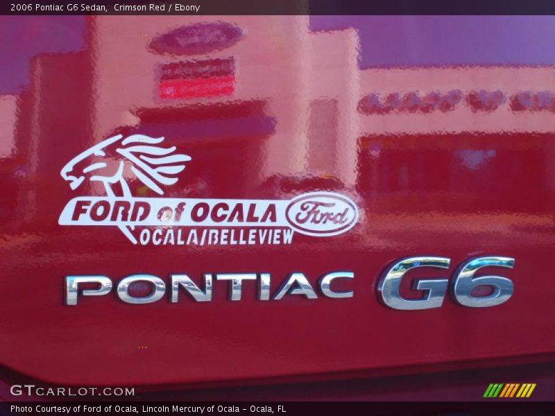 Crimson Red / Ebony 2006 Pontiac G6 Sedan