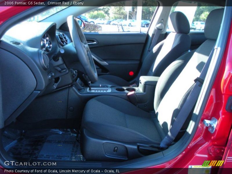 Crimson Red / Ebony 2006 Pontiac G6 Sedan