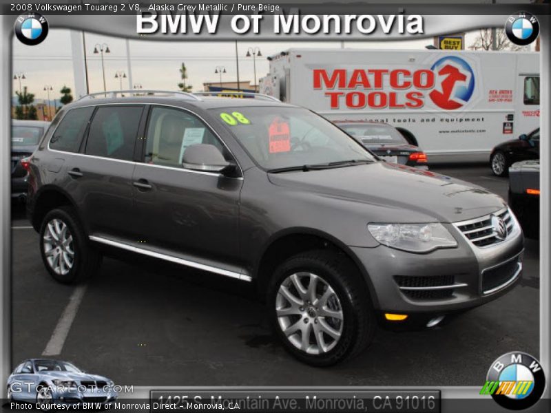 Alaska Grey Metallic / Pure Beige 2008 Volkswagen Touareg 2 V8