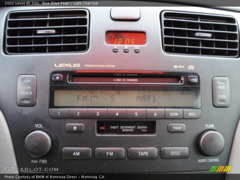 Blue Onyx Pearl / Light Charcoal 2002 Lexus ES 300
