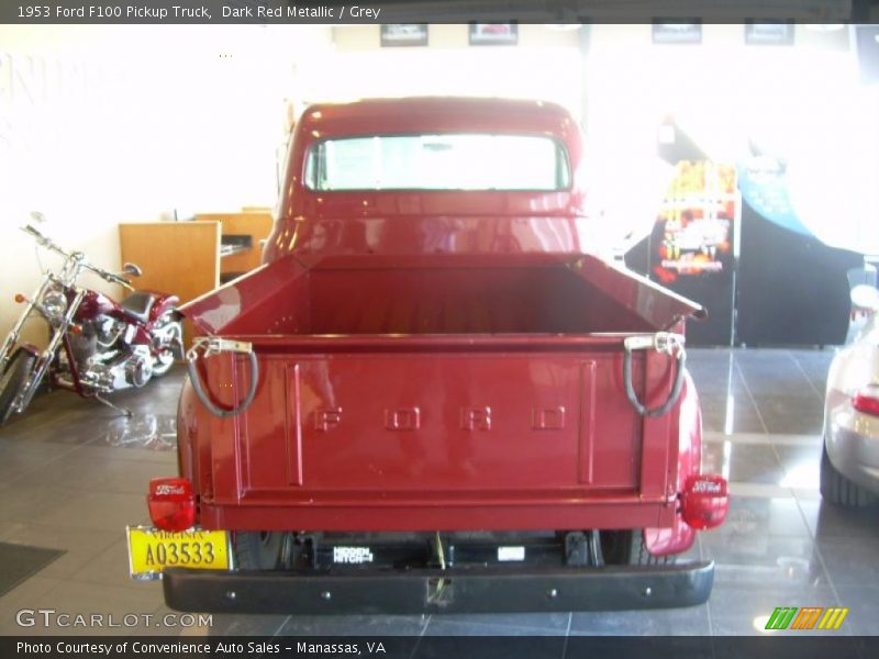 Dark Red Metallic / Grey 1953 Ford F100 Pickup Truck