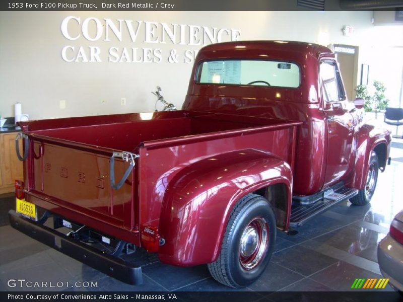 Dark Red Metallic / Grey 1953 Ford F100 Pickup Truck