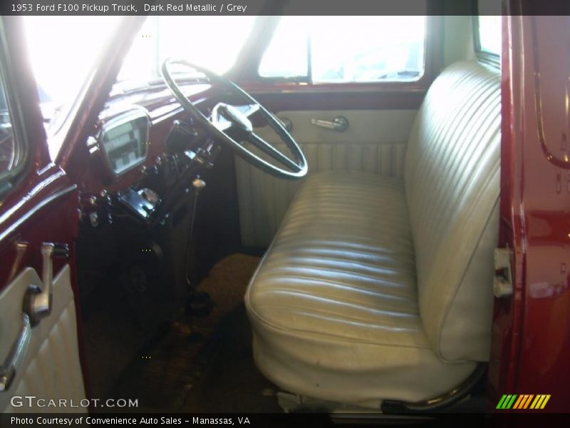 Dark Red Metallic / Grey 1953 Ford F100 Pickup Truck