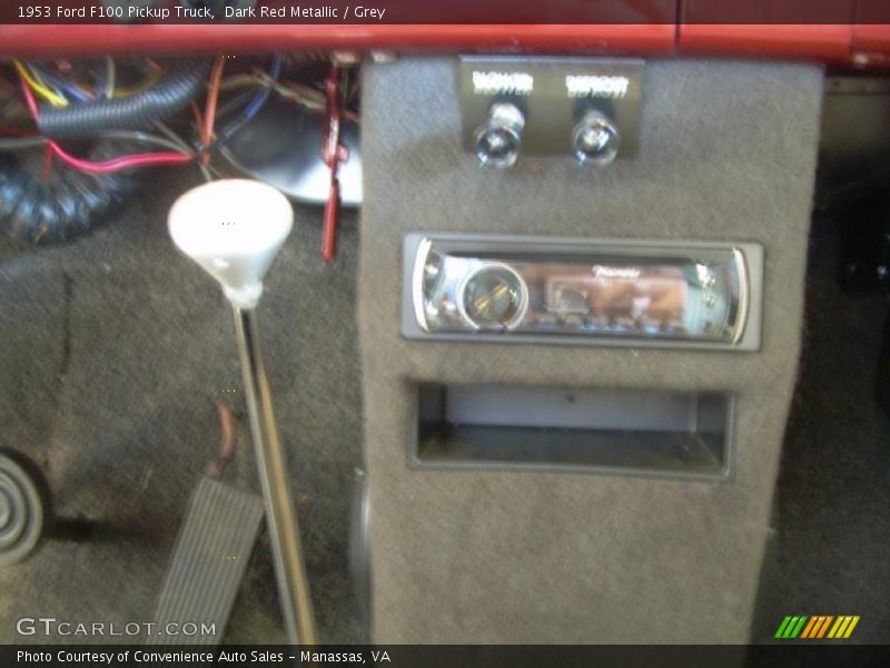 Dark Red Metallic / Grey 1953 Ford F100 Pickup Truck