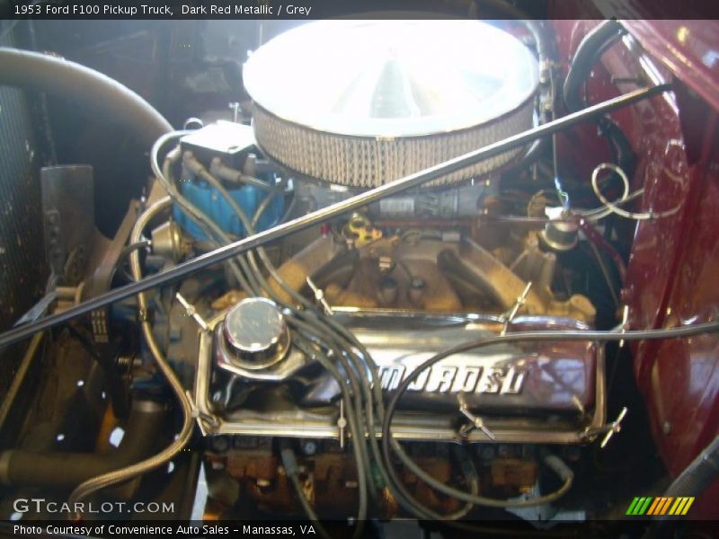 Dark Red Metallic / Grey 1953 Ford F100 Pickup Truck