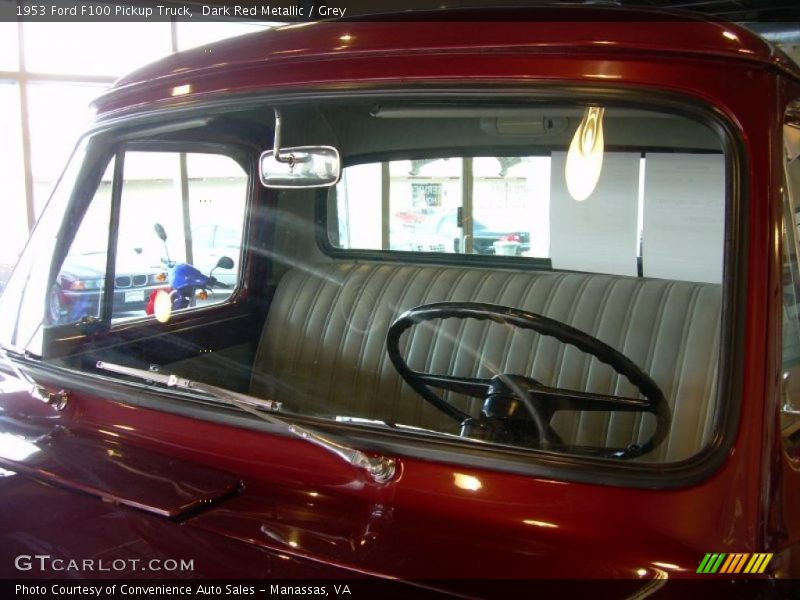 Dark Red Metallic / Grey 1953 Ford F100 Pickup Truck