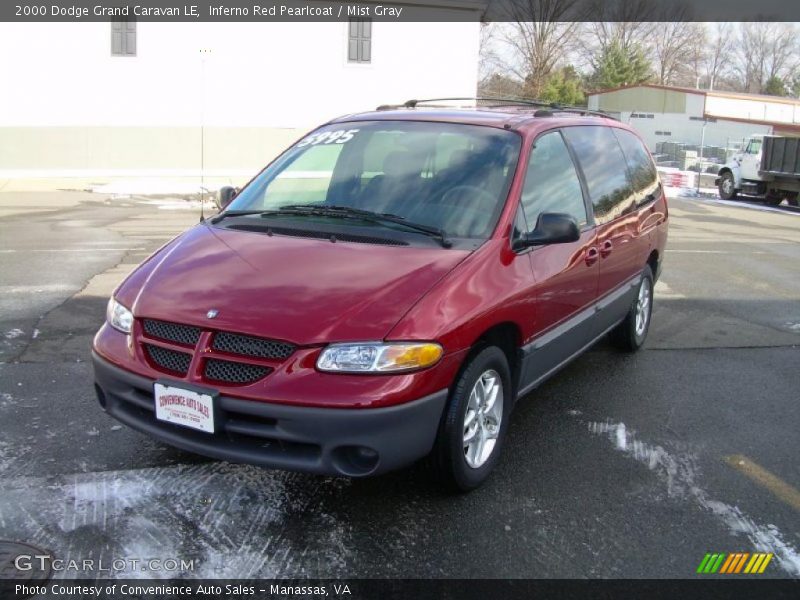 Inferno Red Pearlcoat / Mist Gray 2000 Dodge Grand Caravan LE