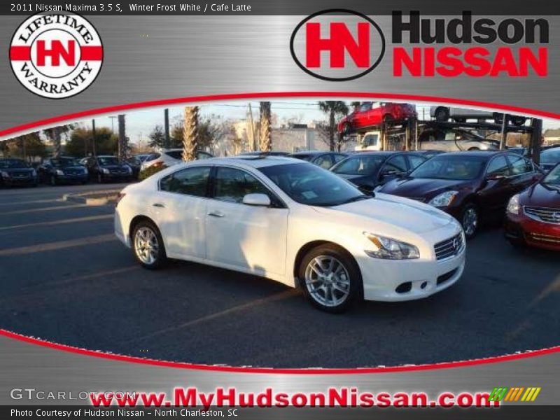 Winter Frost White / Cafe Latte 2011 Nissan Maxima 3.5 S