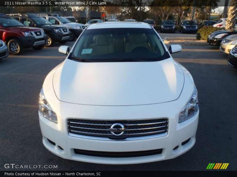 Winter Frost White / Cafe Latte 2011 Nissan Maxima 3.5 S