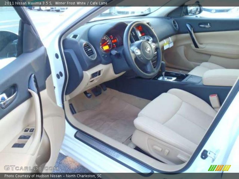Winter Frost White / Cafe Latte 2011 Nissan Maxima 3.5 S
