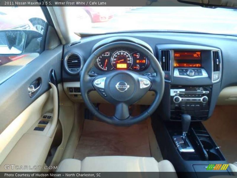 Winter Frost White / Cafe Latte 2011 Nissan Maxima 3.5 S