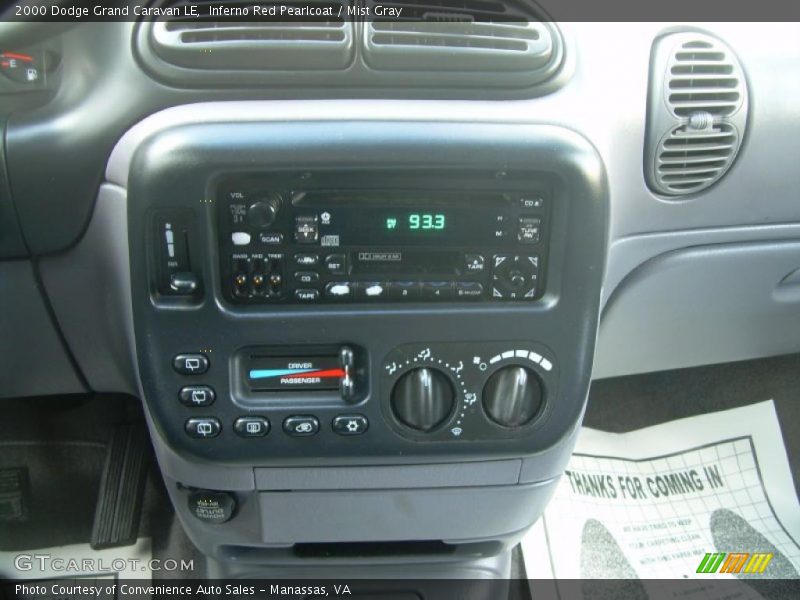 Controls of 2000 Grand Caravan LE