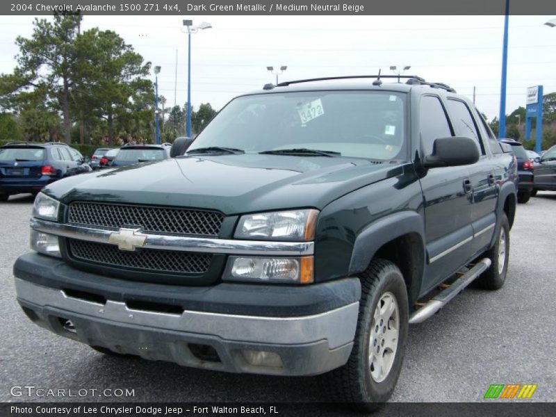 Dark Green Metallic / Medium Neutral Beige 2004 Chevrolet Avalanche 1500 Z71 4x4