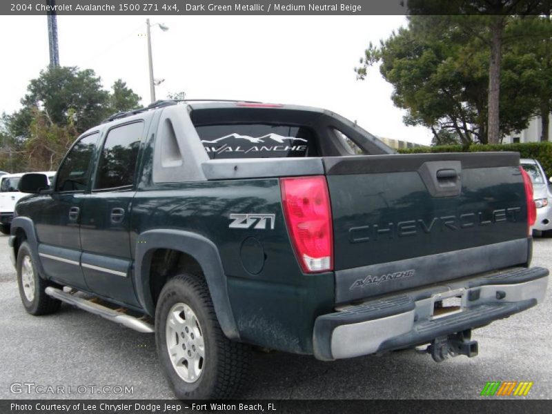 Dark Green Metallic / Medium Neutral Beige 2004 Chevrolet Avalanche 1500 Z71 4x4