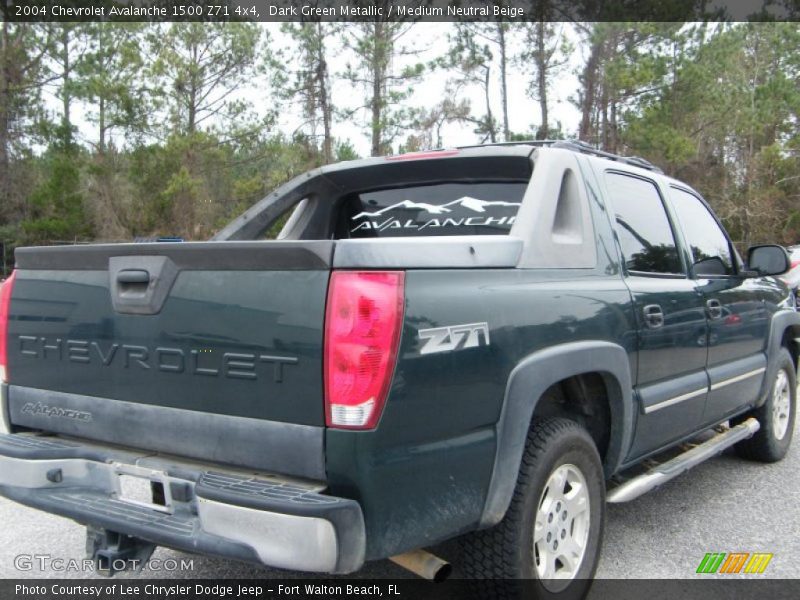 Dark Green Metallic / Medium Neutral Beige 2004 Chevrolet Avalanche 1500 Z71 4x4