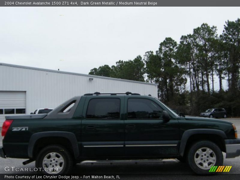 Dark Green Metallic / Medium Neutral Beige 2004 Chevrolet Avalanche 1500 Z71 4x4