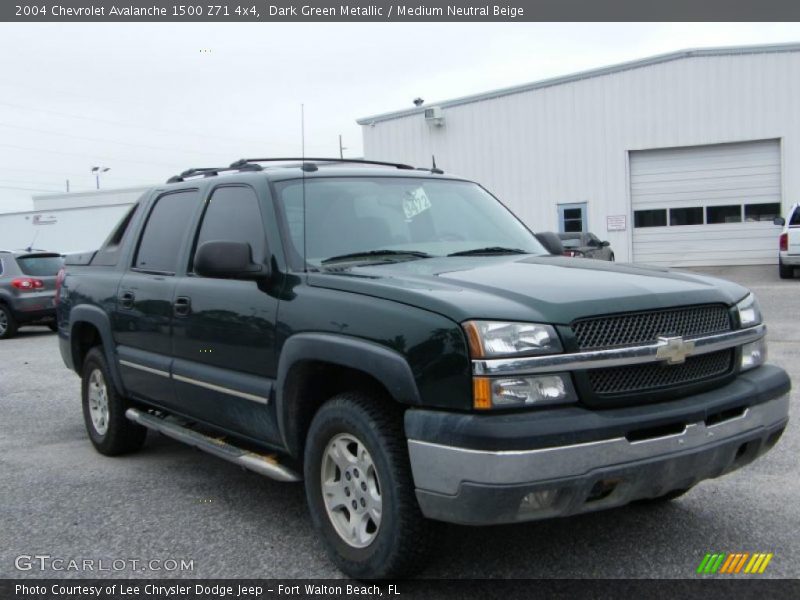 Dark Green Metallic / Medium Neutral Beige 2004 Chevrolet Avalanche 1500 Z71 4x4