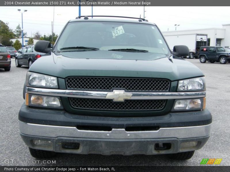 Dark Green Metallic / Medium Neutral Beige 2004 Chevrolet Avalanche 1500 Z71 4x4