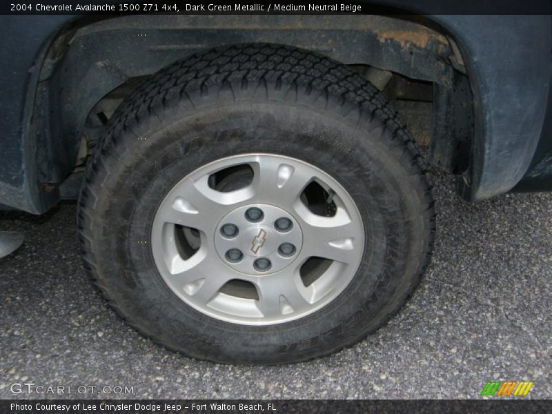 Dark Green Metallic / Medium Neutral Beige 2004 Chevrolet Avalanche 1500 Z71 4x4