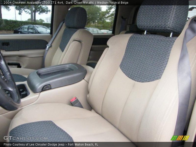 Dark Green Metallic / Medium Neutral Beige 2004 Chevrolet Avalanche 1500 Z71 4x4