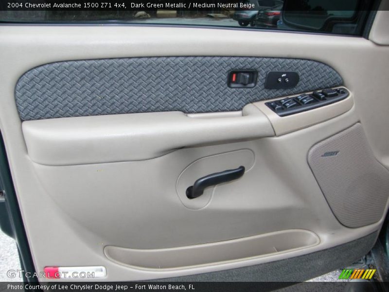 Dark Green Metallic / Medium Neutral Beige 2004 Chevrolet Avalanche 1500 Z71 4x4