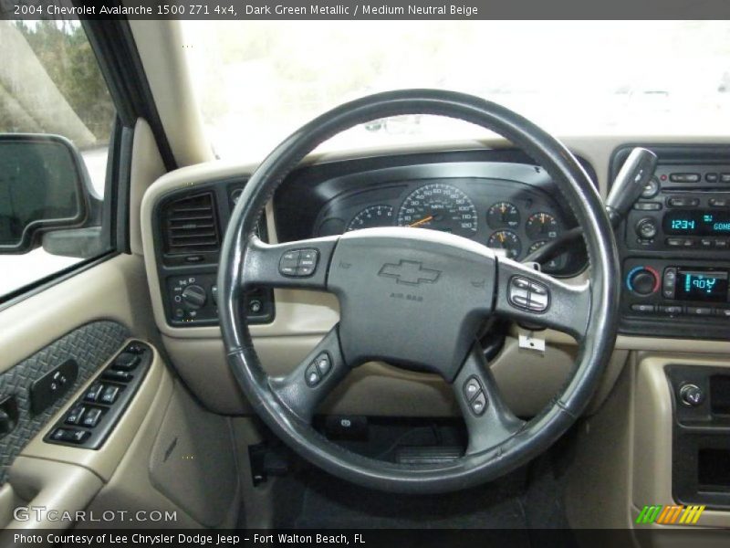 Dark Green Metallic / Medium Neutral Beige 2004 Chevrolet Avalanche 1500 Z71 4x4