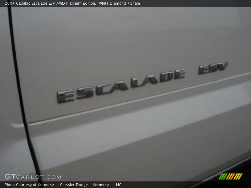 White Diamond / Shale 2004 Cadillac Escalade ESV AWD Platinum Edition