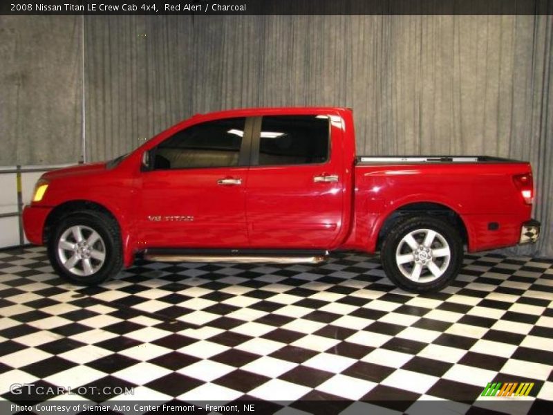 Red Alert / Charcoal 2008 Nissan Titan LE Crew Cab 4x4