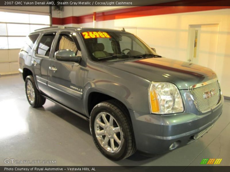 Stealth Gray Metallic / Cocoa/Light Cashmere 2007 GMC Yukon Denali AWD