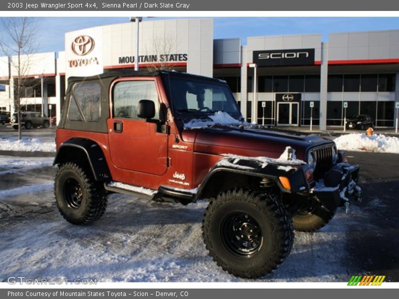 Sienna Pearl / Dark Slate Gray 2003 Jeep Wrangler Sport 4x4