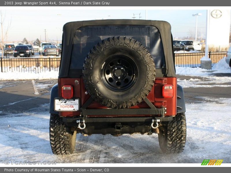 Sienna Pearl / Dark Slate Gray 2003 Jeep Wrangler Sport 4x4